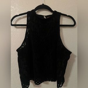 FP BLACK LACE VELVET TANK